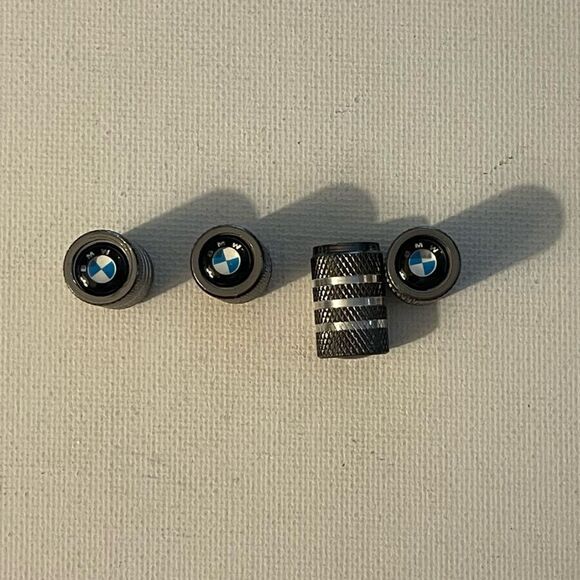 BMW valve Stem caps in Gray set of 4 NWT - Picture 1 of 4